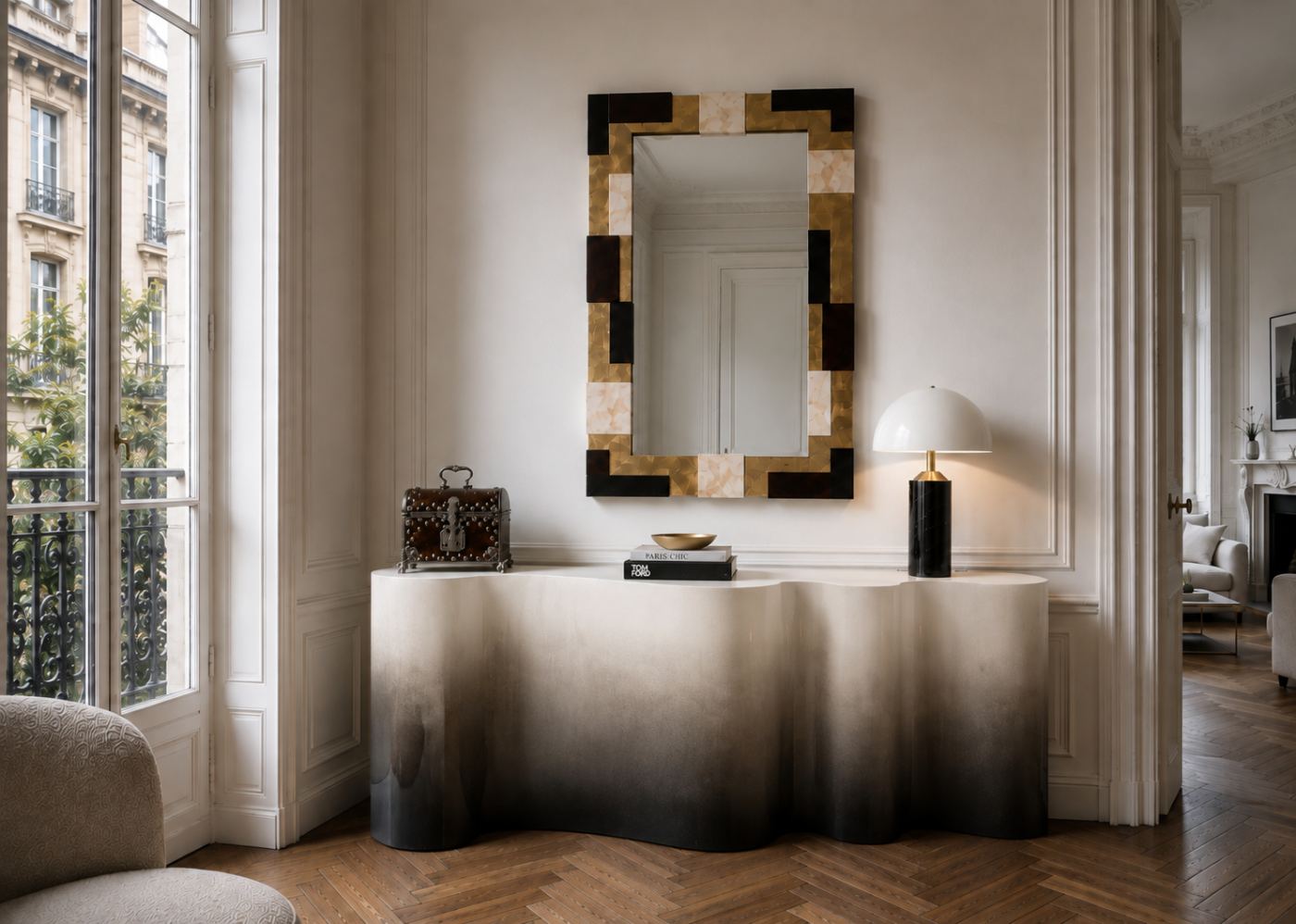Undulated Console Table