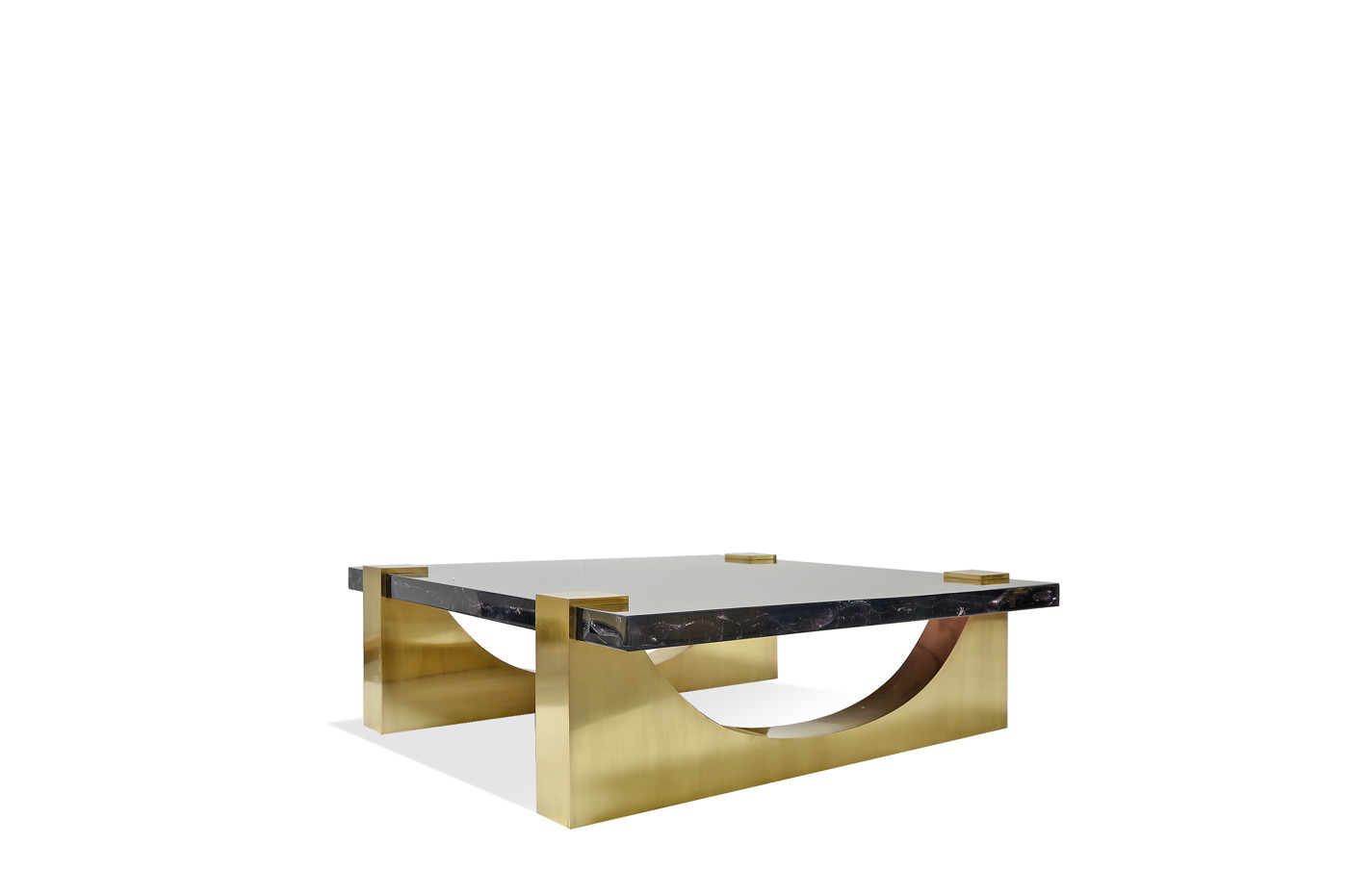 Aqueduct Brass Coffee Table (Fractured Resin)