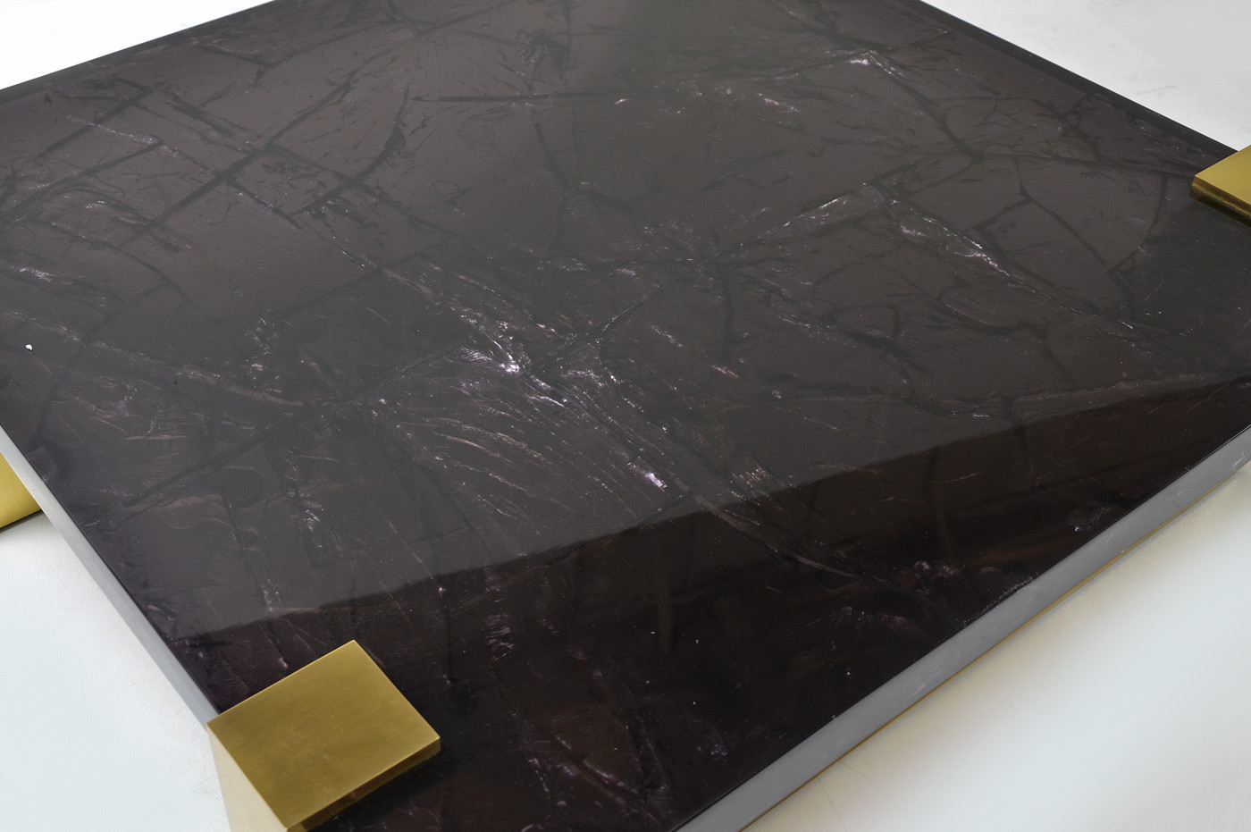 Aqueduct Brass Coffee Table (Fractured Resin)