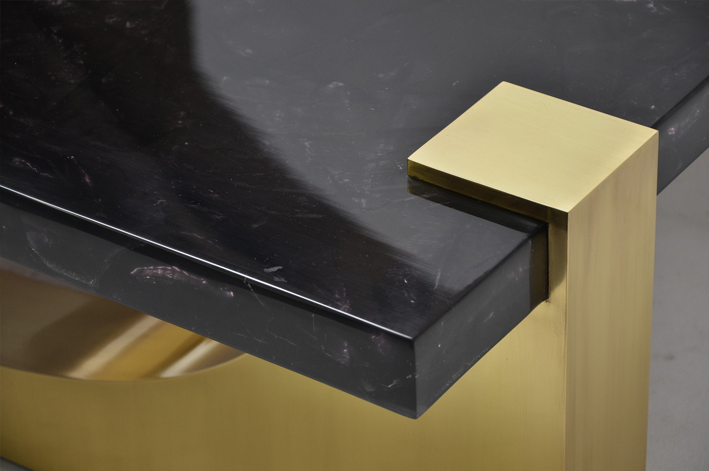 Aqueduct Brass Coffee Table (Fractured Resin)