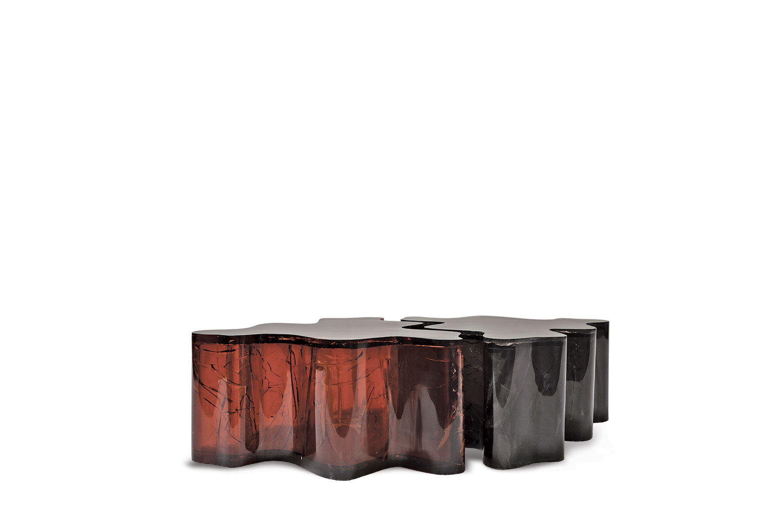 Associated Fractured Resin Coffee Table