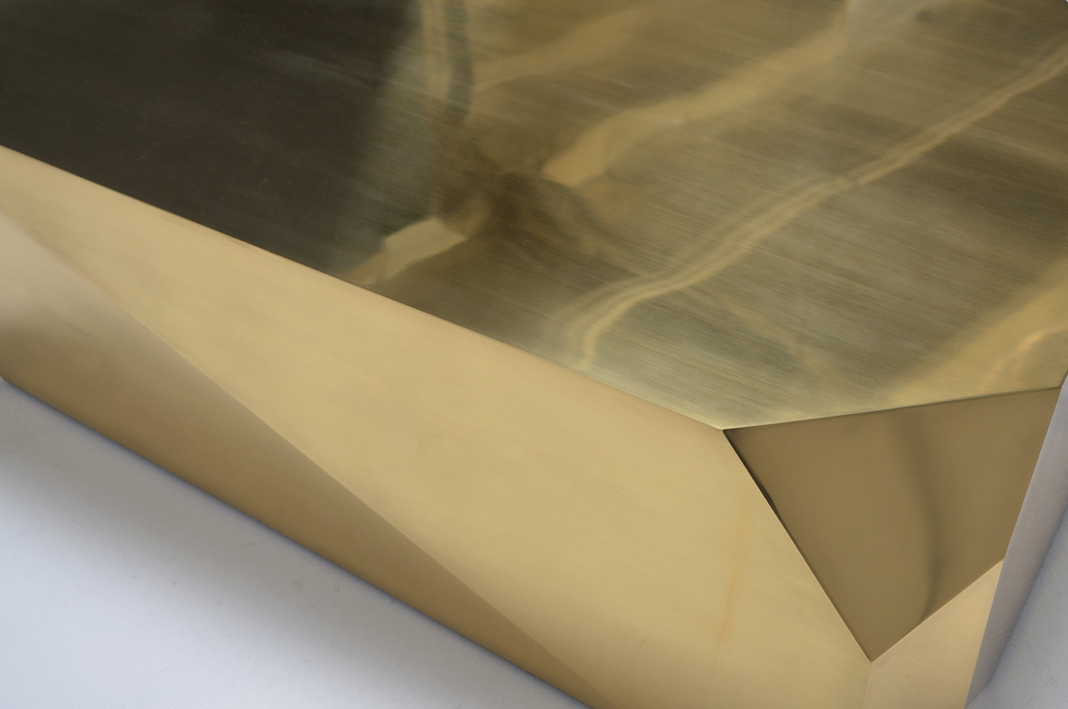 Hedge Stone Brass Coffee Table