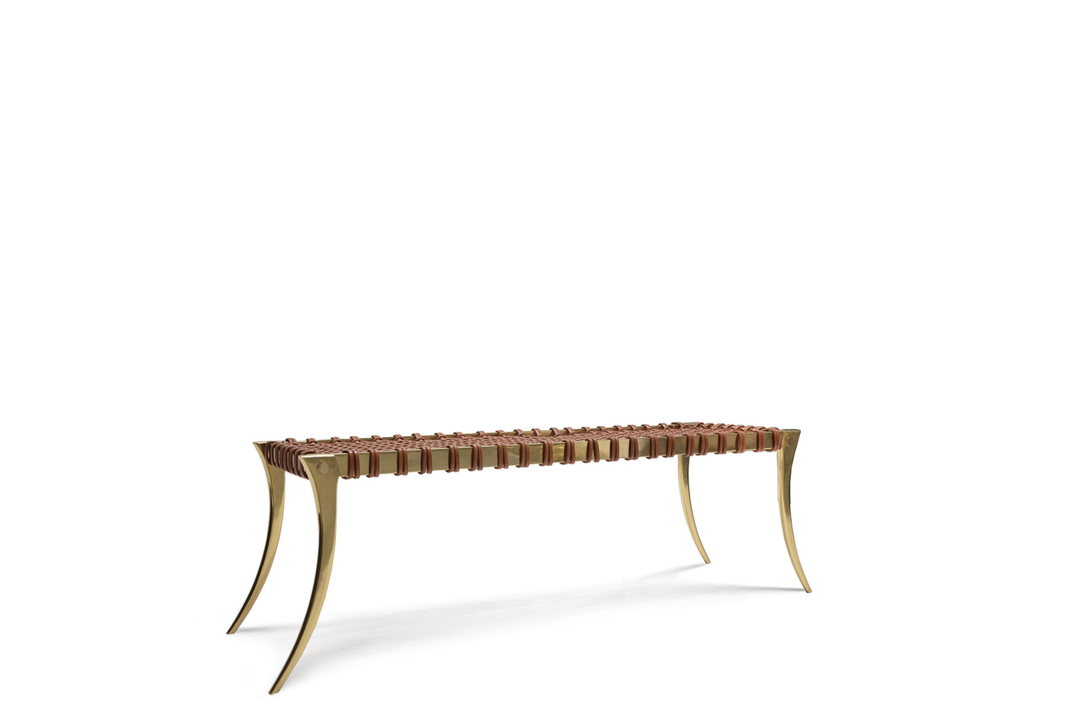 Klismos Brass Bench