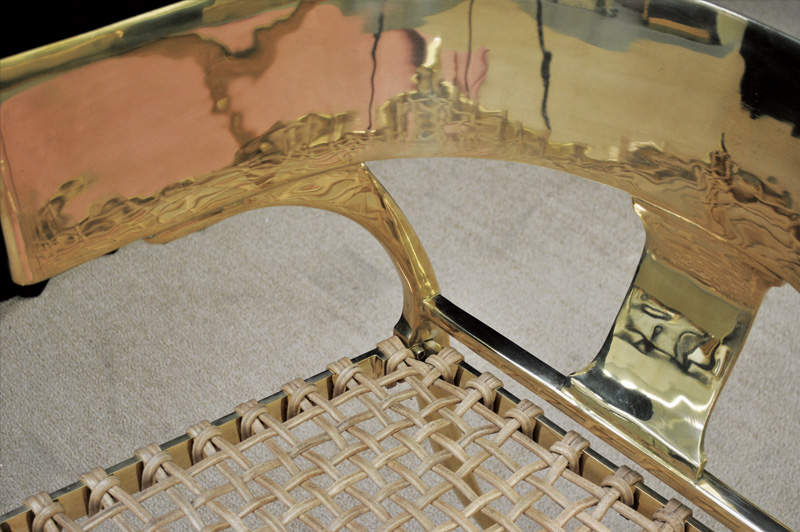 Klismos Brass Chair