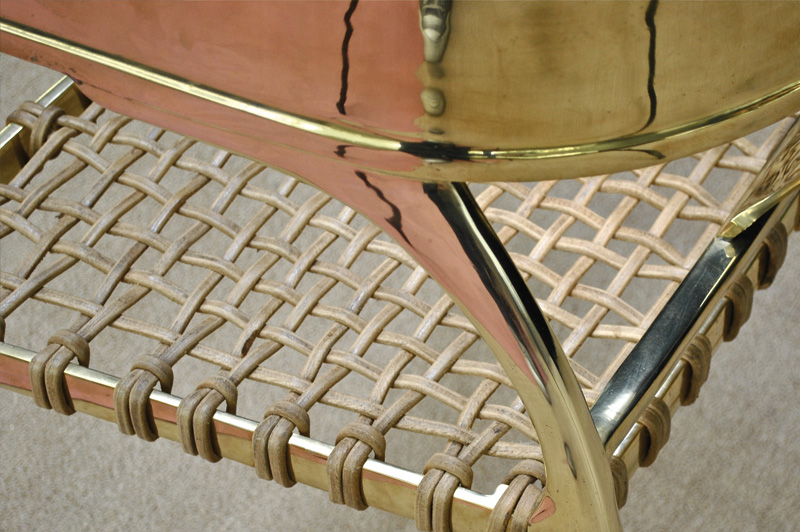 Klismos Brass Chair