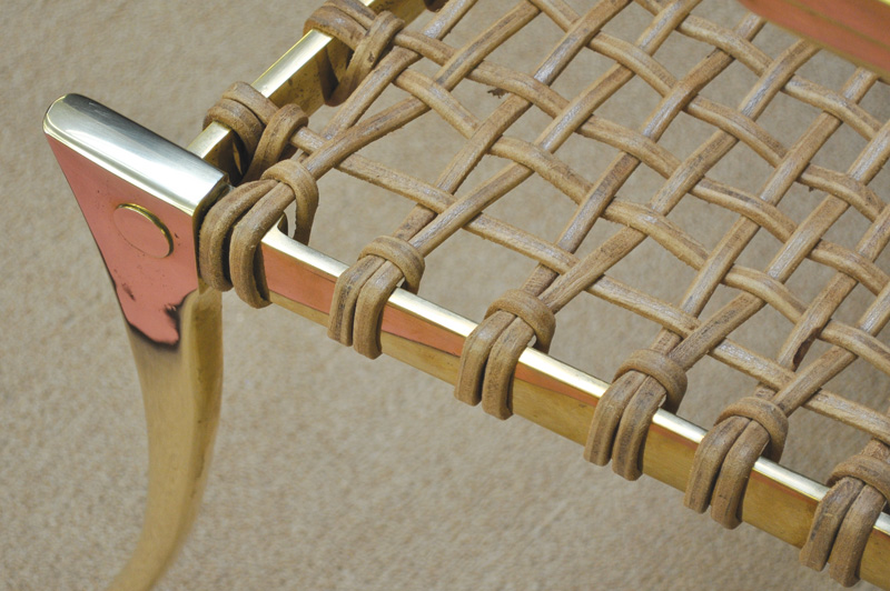 Klismos Brass Chair