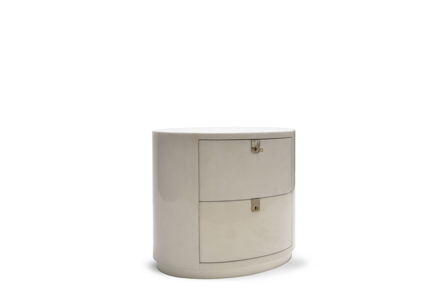 Oval Parchment Nightstand