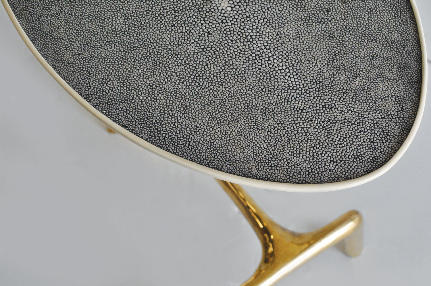Uovo Brass & Shagreen Table