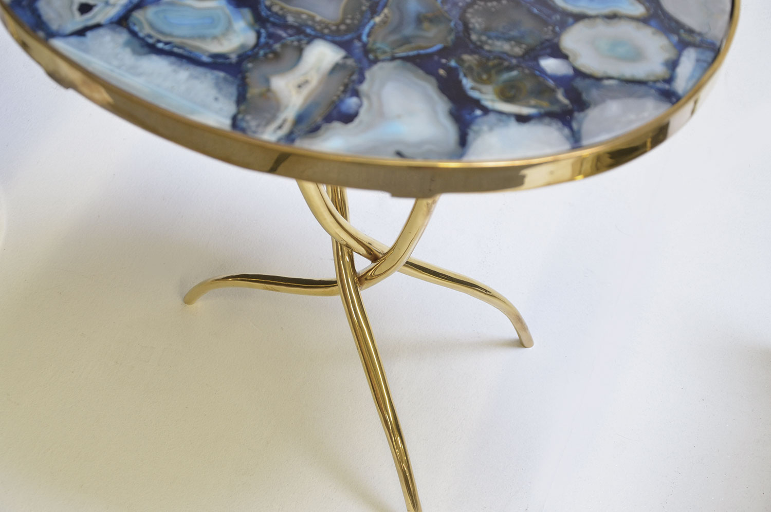 Vena Brass Side Table