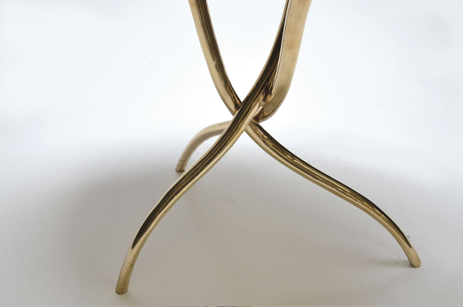 Vena Brass Side Table